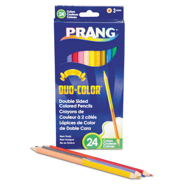 Prang® Duo-color Colored Pencil Sets, 3 Mm, 2b (#1), Assorted Lead-barrel Colors, Dozen freeshipping - TVN Wholesale